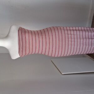 Hello Miss Striped Strapless Maxi Dress Red White M / L